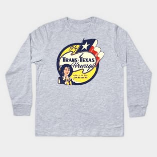 Trans-Texas Airways Kids Long Sleeve T-Shirt